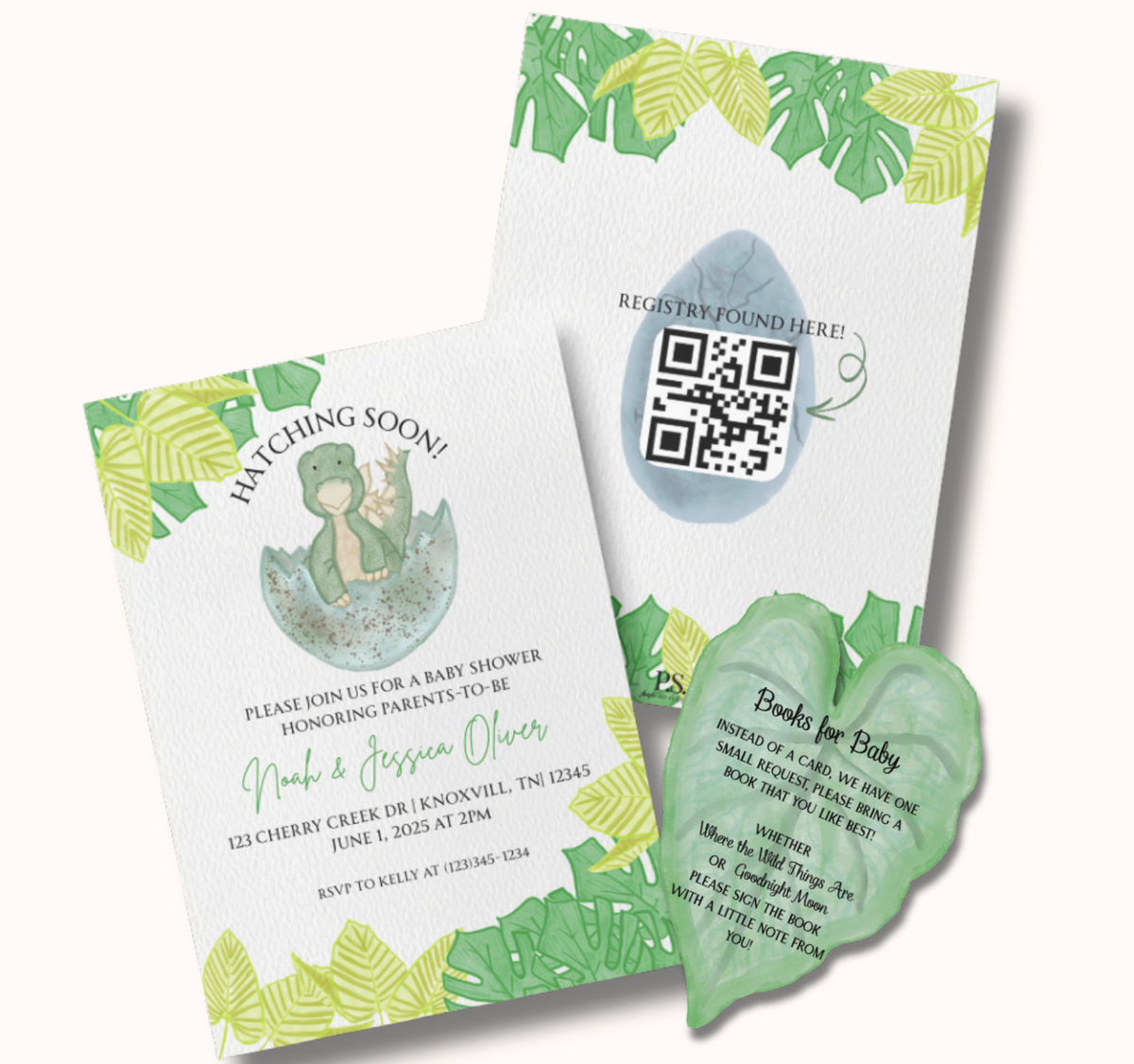 Dinosaur Baby Shower Invitations