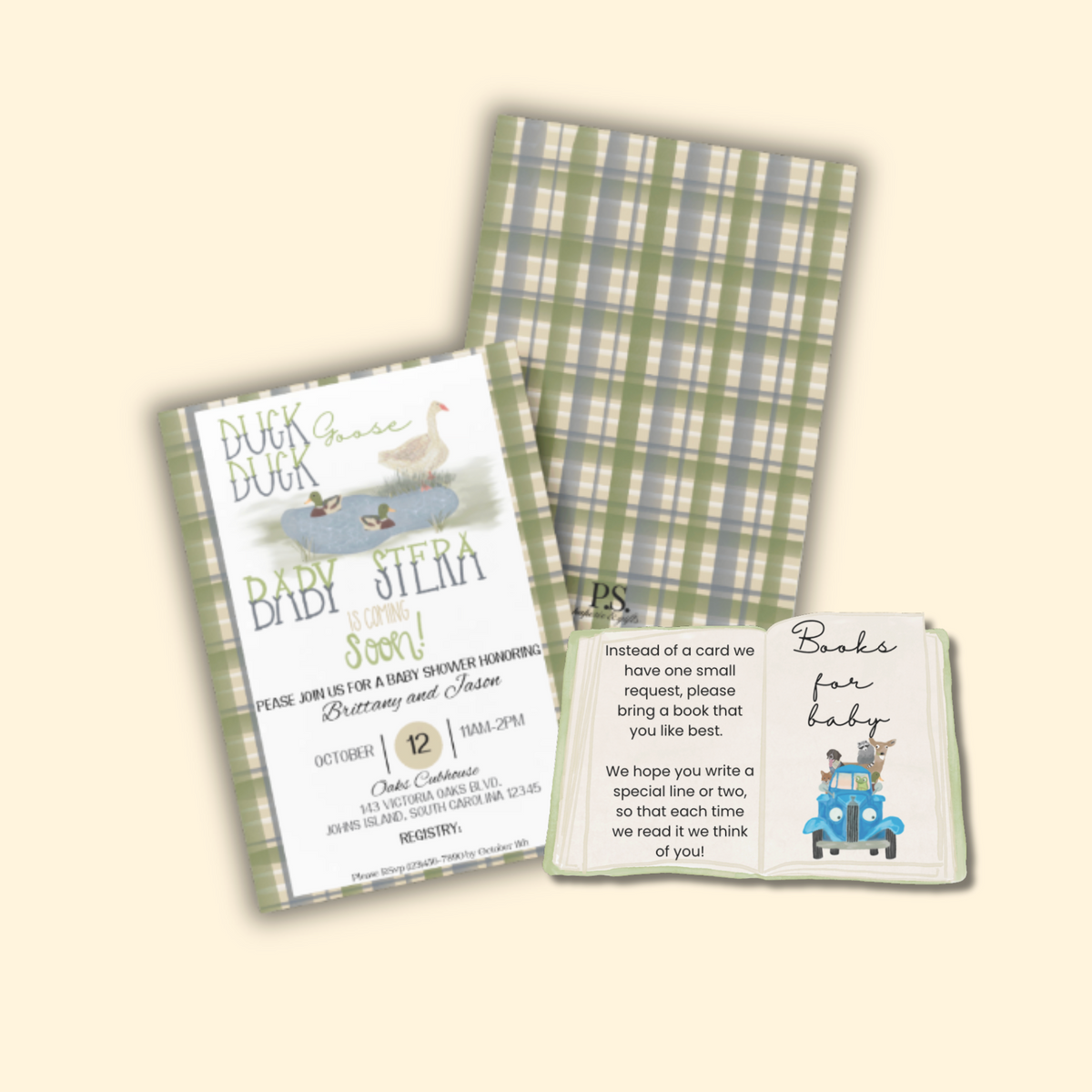 Duck, Duck, Goose Baby Shower Invitations
