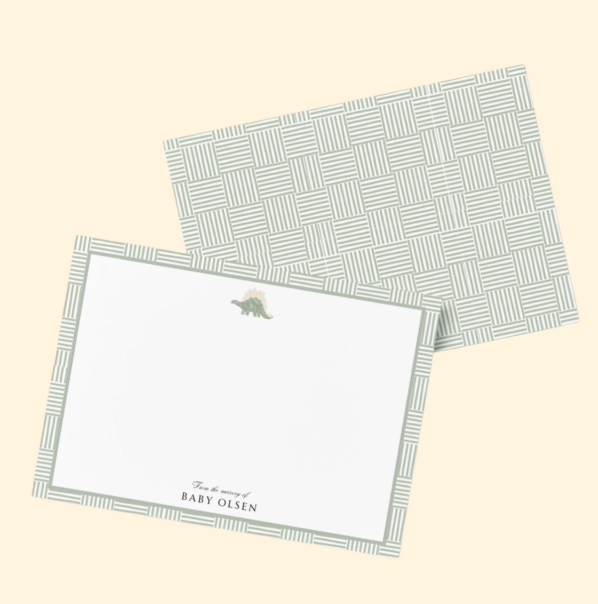 Personalized Dino Stationery