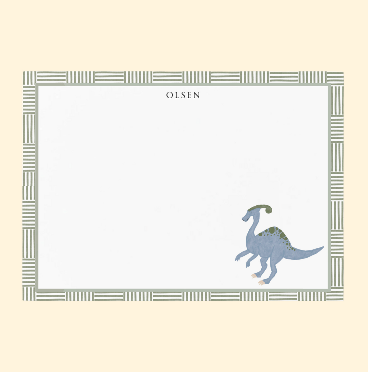 Personalized Dino Stationery