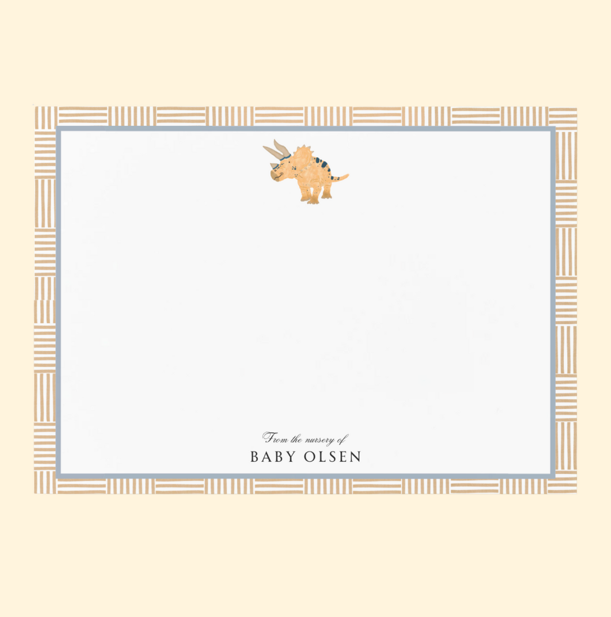 Personalized Dino Stationery