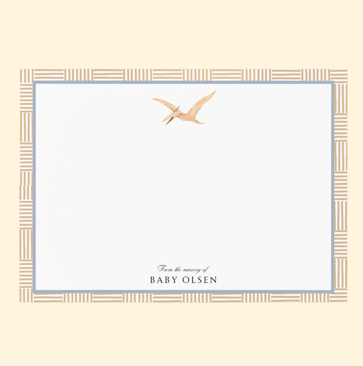 Personalized Dino Stationery