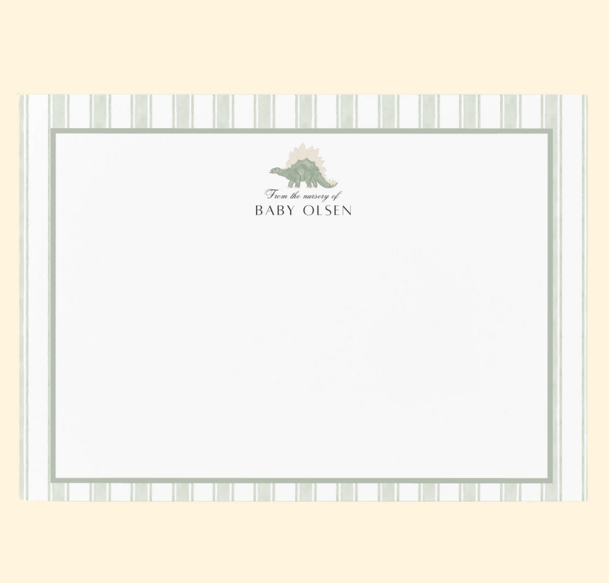 Personalized Dino Stationery