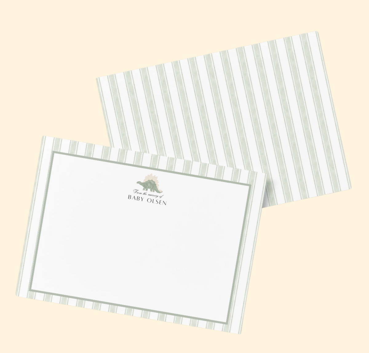 Personalized Dino Stationery