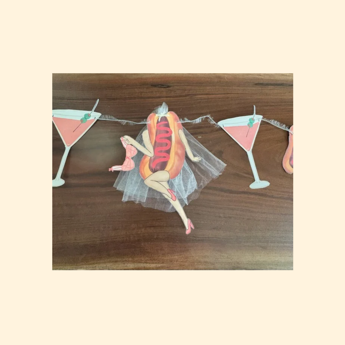 Tini's & Weenies Bachelorette String Banner