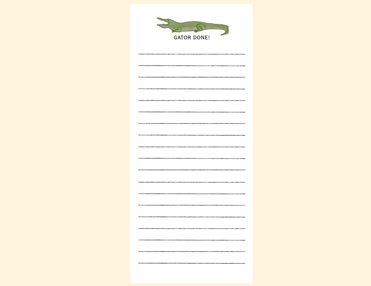 Gator Done Notepad