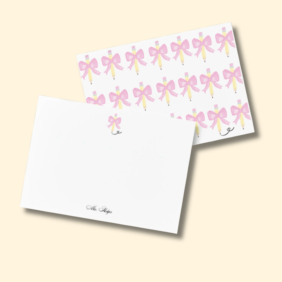 Teacher Pencil Bow Stationery
