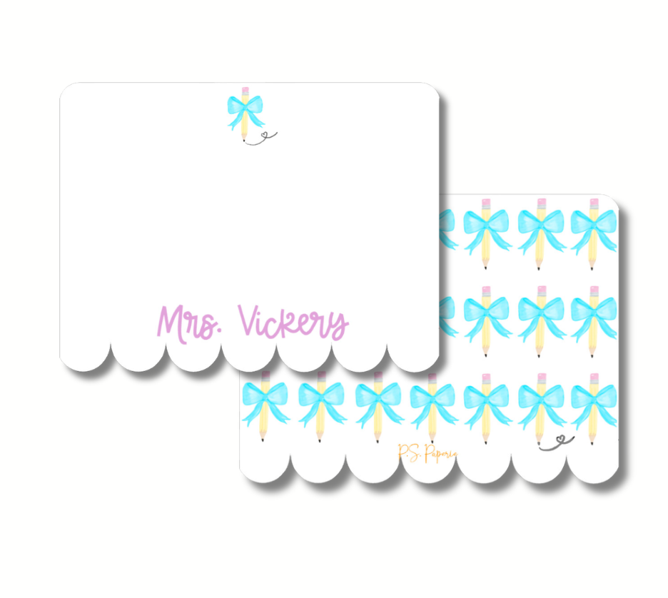 Scalloped Pencil Notepad
