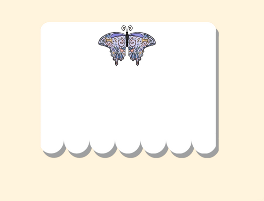 Scalloped Butterfly Notepad