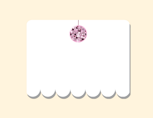 Scalloped Disco Ball Notepad