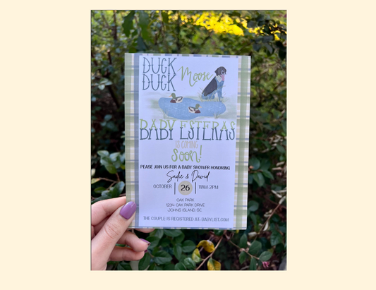 Duck & Shorthair Baby Shower Invitations