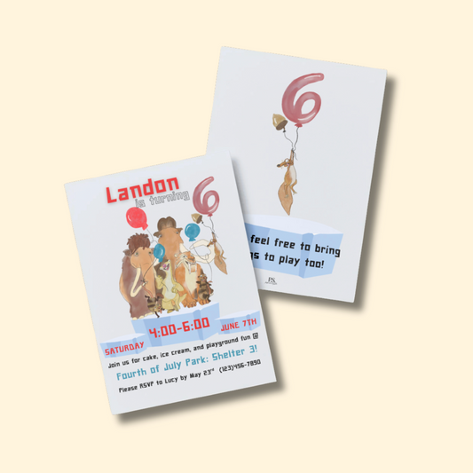 Ice Age Birthday Invitations