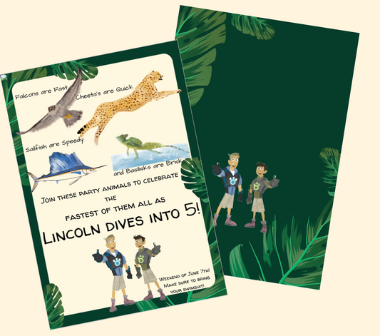 Wild Kratts Birthday Invitation