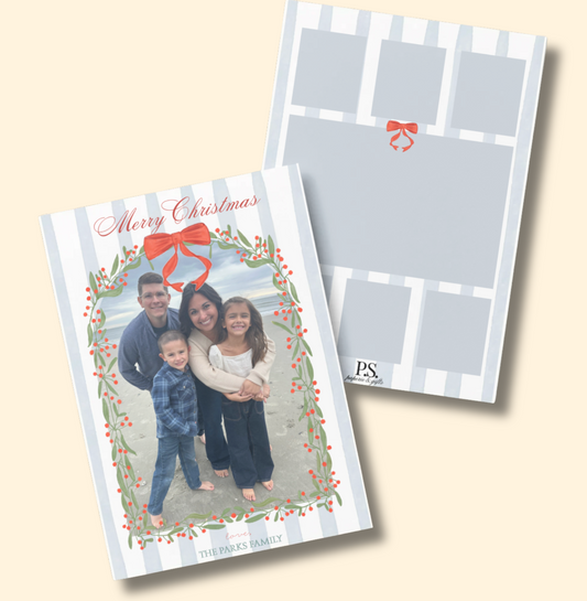 A Christmas in Blue Christmas Card