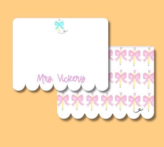 Scalloped Pencil Notepad