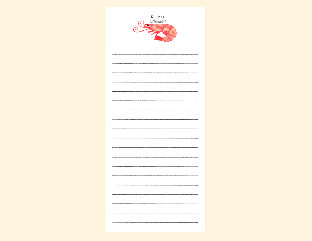 Keep it Shrimple Notepad