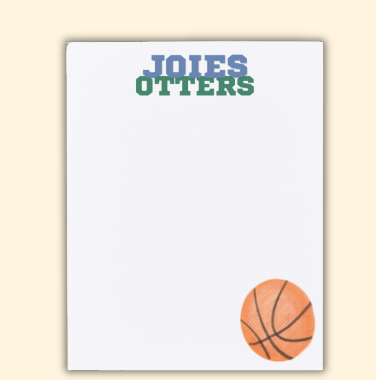 Personalized Sports Notepad