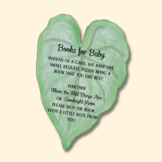 Dinosaur Baby Shower Books for Baby Leaf Cards